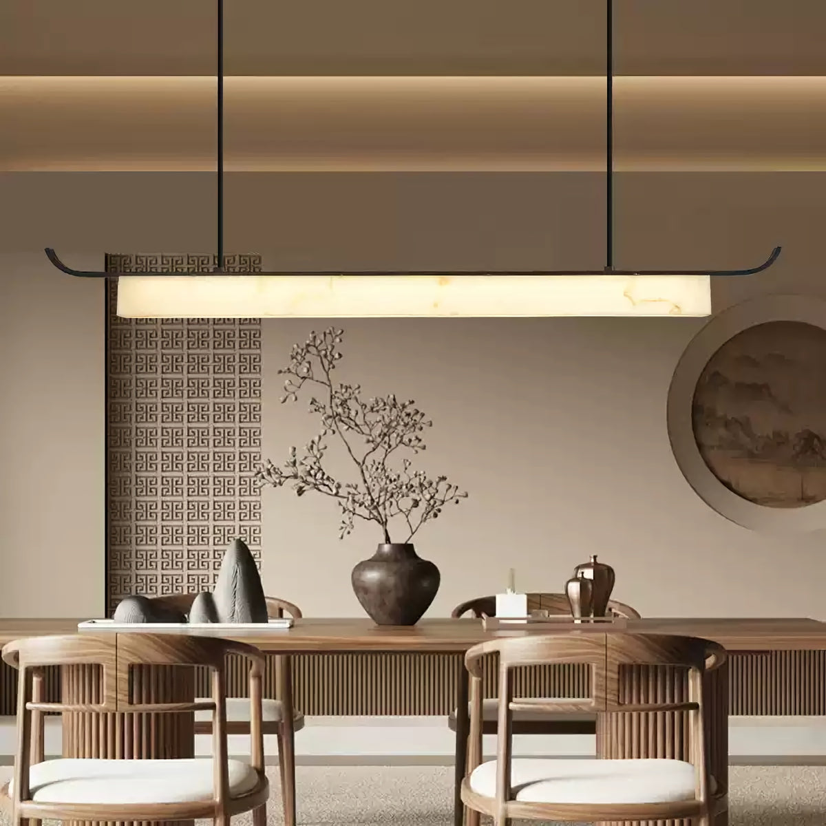 Medieval Style Straight Pendant Lamp