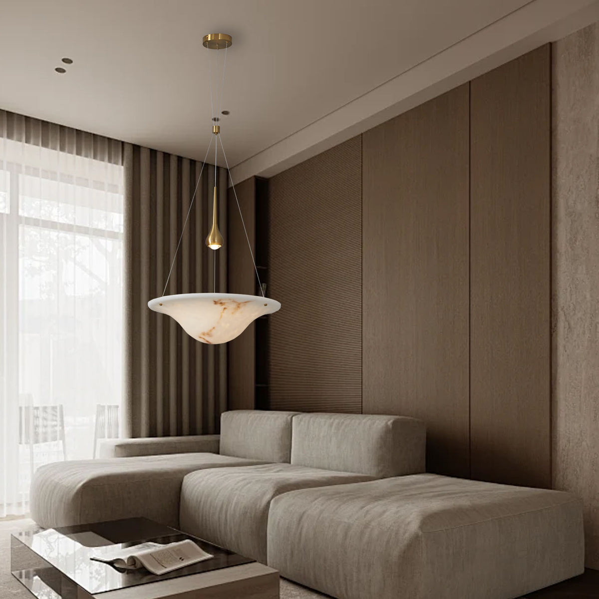 Minimalist Inverted Bowl Chandelier