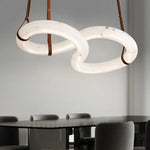 Mobius Ring Alabaster Chandelier