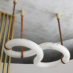 Mobius Ring Alabaster Chandelier