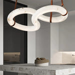 Mobius Ring Alabaster Chandelier