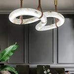 Mobius Ring Alabaster Chandelier