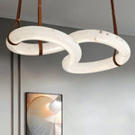 Mobius Ring Alabaster Chandelier