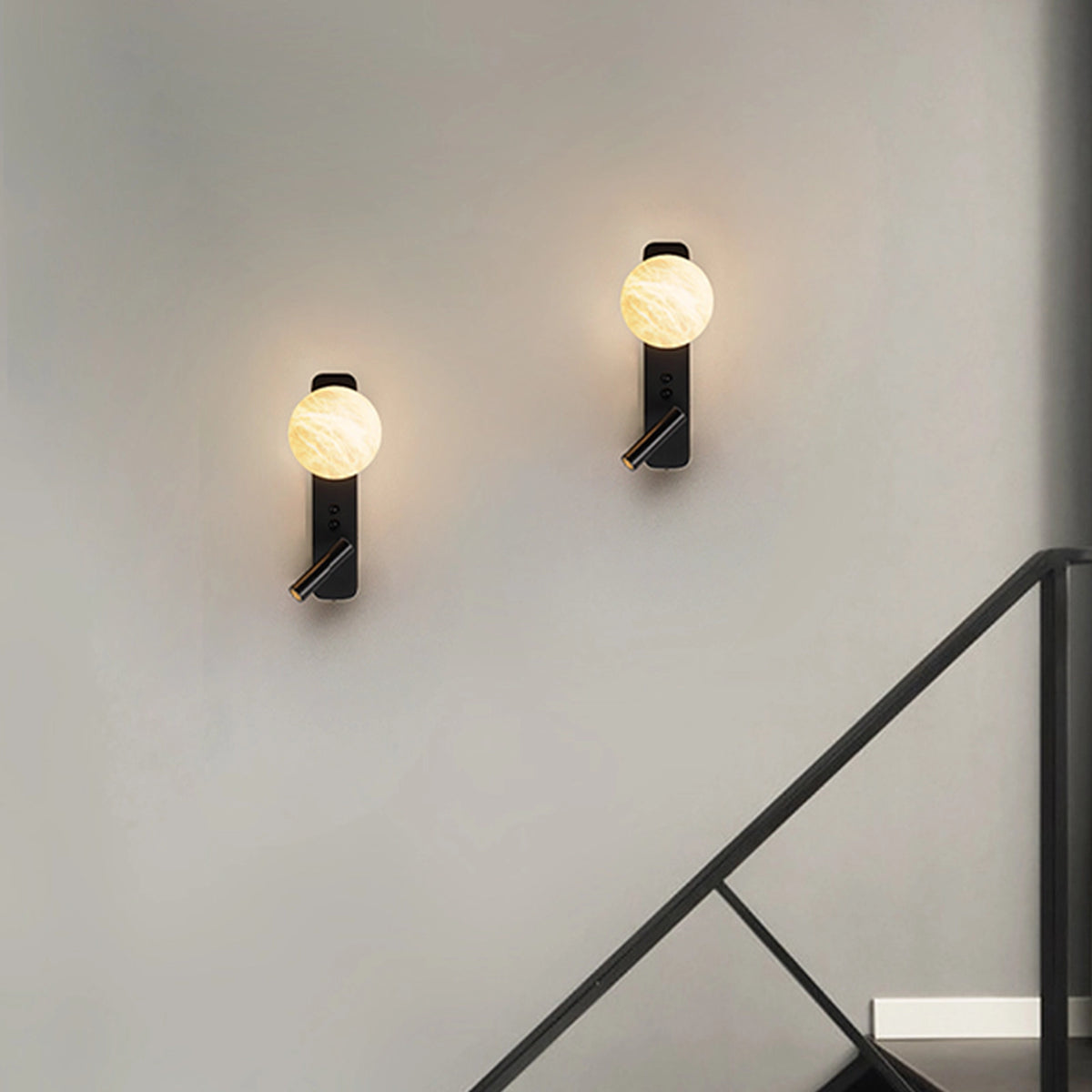 Modern Alabaster Ball Wall Lamp