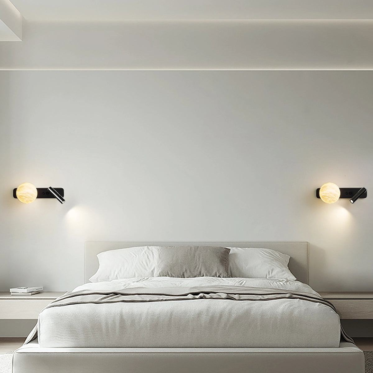 Modern Alabaster Ball Wall Lamp