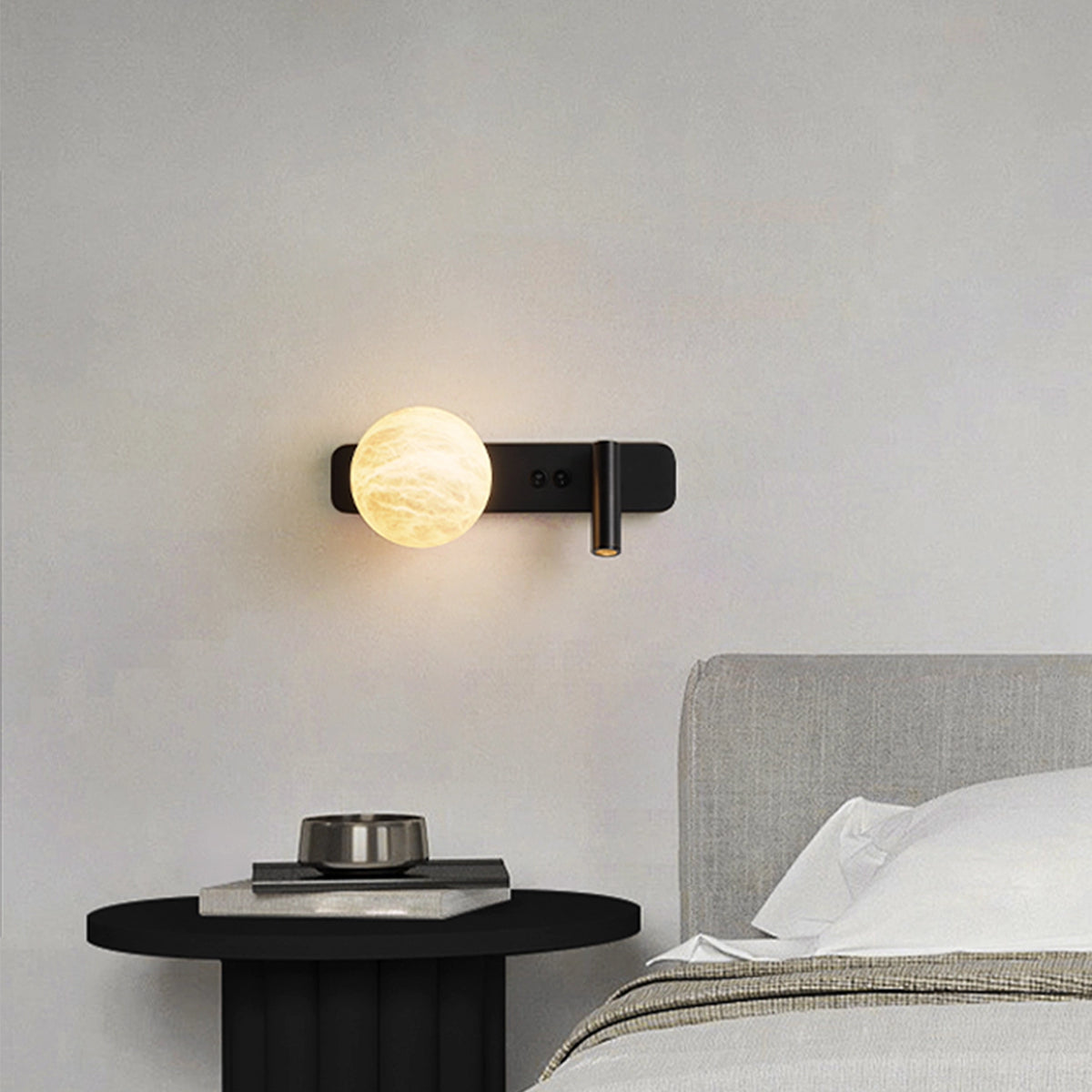 Modern Alabaster Ball Wall Lamp