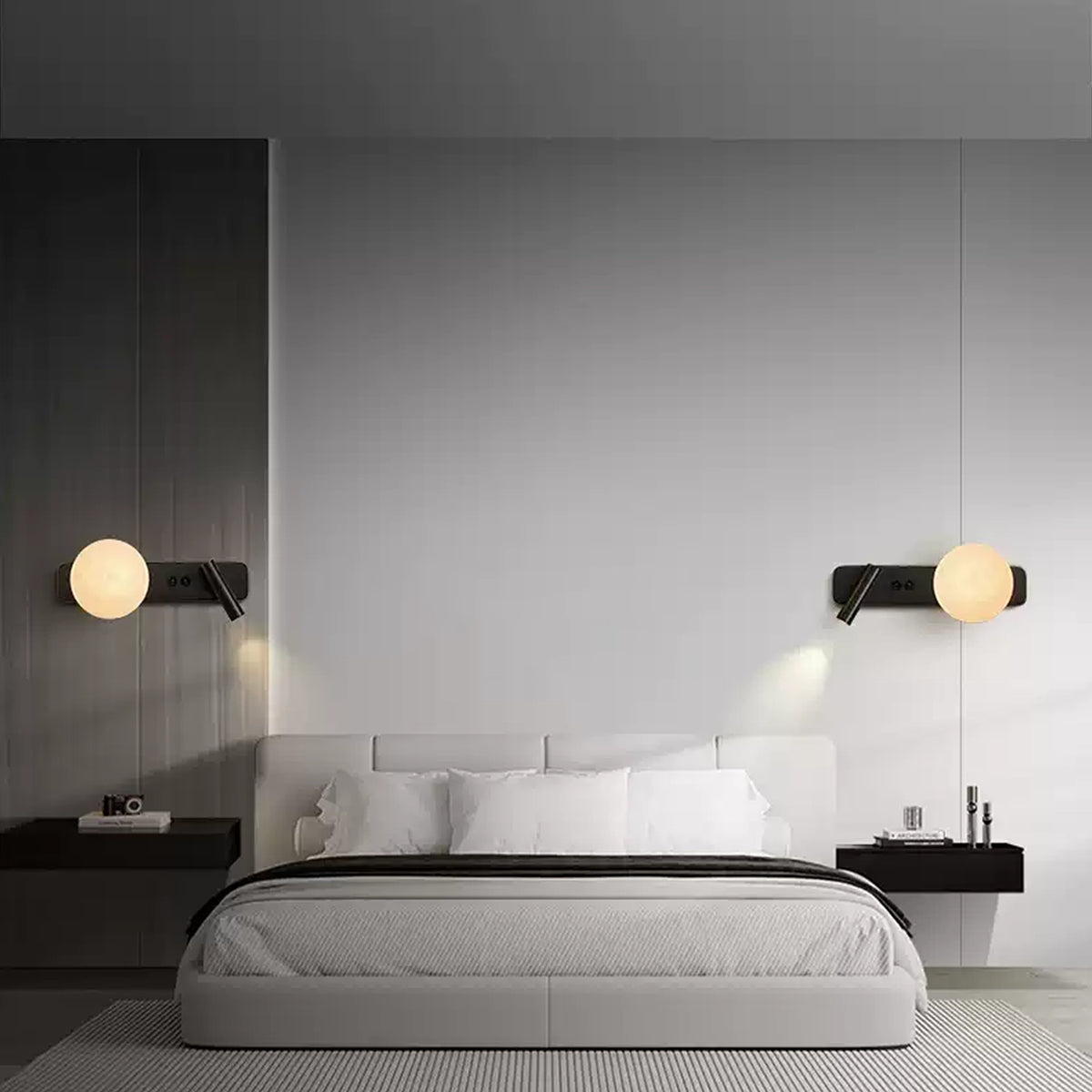 Modern Alabaster Ball Wall Lamp