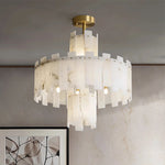 Modern AlabasterRegina Round Chandelier
