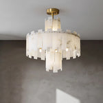 Modern AlabasterRegina Round Chandelier
