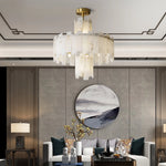 Modern AlabasterRegina Round Chandelier