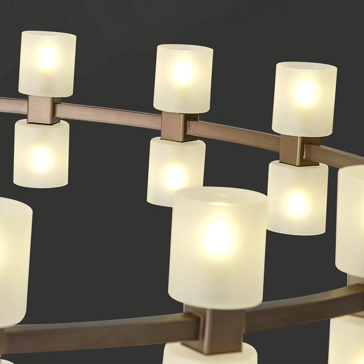 Modern GlassRound Chandelier