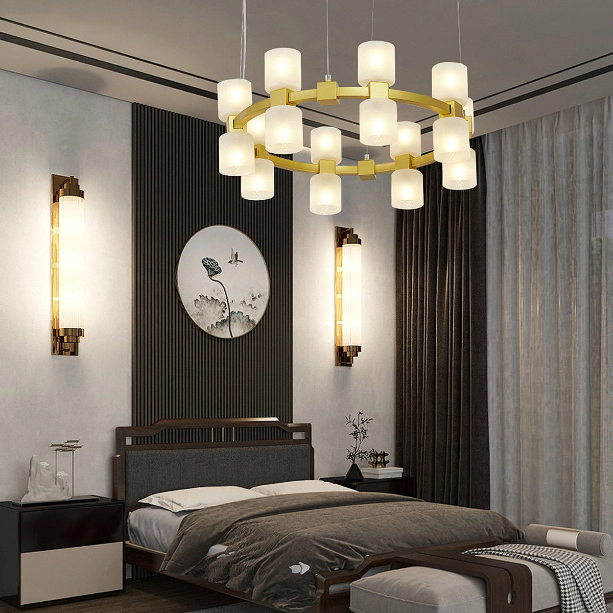 Modern GlassRound Chandelier