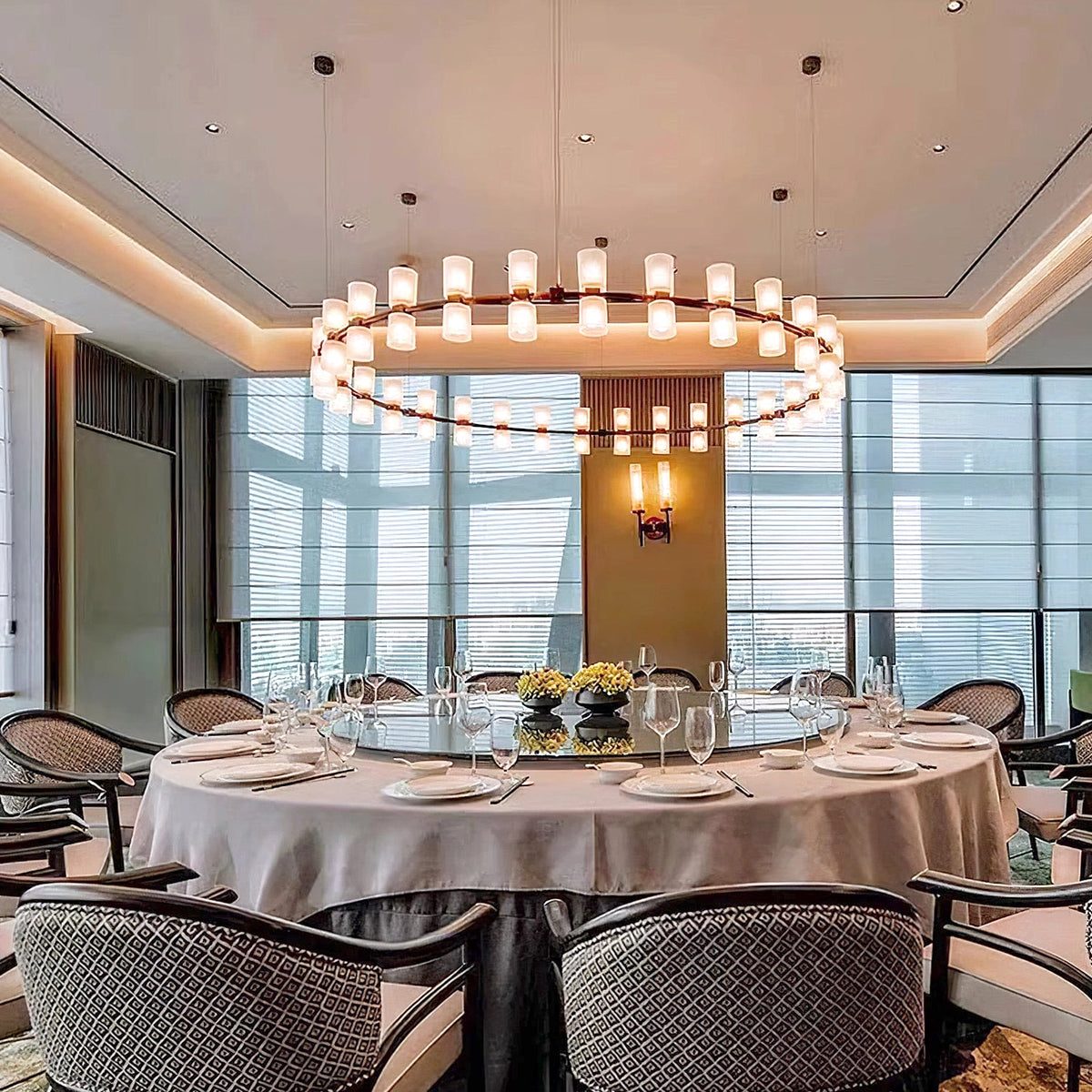 Modern GlassRound Chandelier