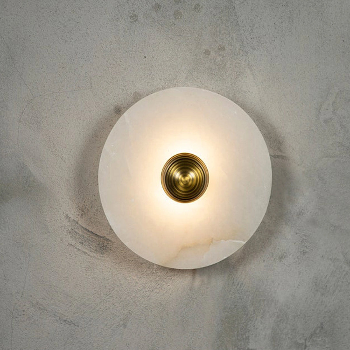 Modern Alabaster Round Wall Lamp