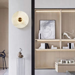 Modern Alabaster Round Wall Lamp