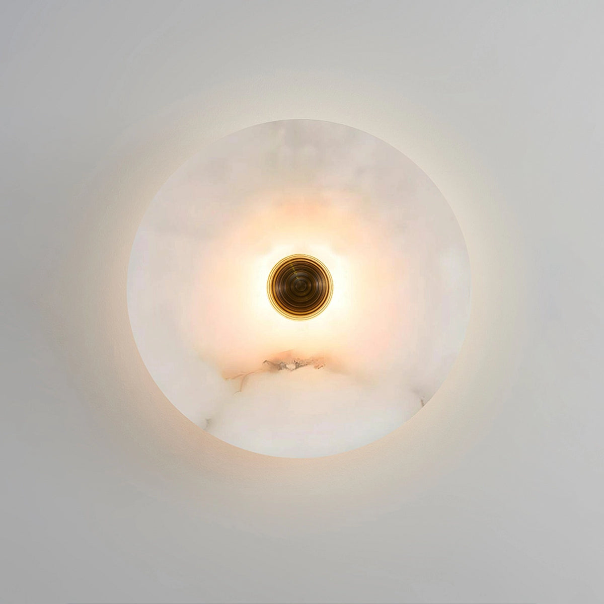 Modern Alabaster Round Wall Lamp