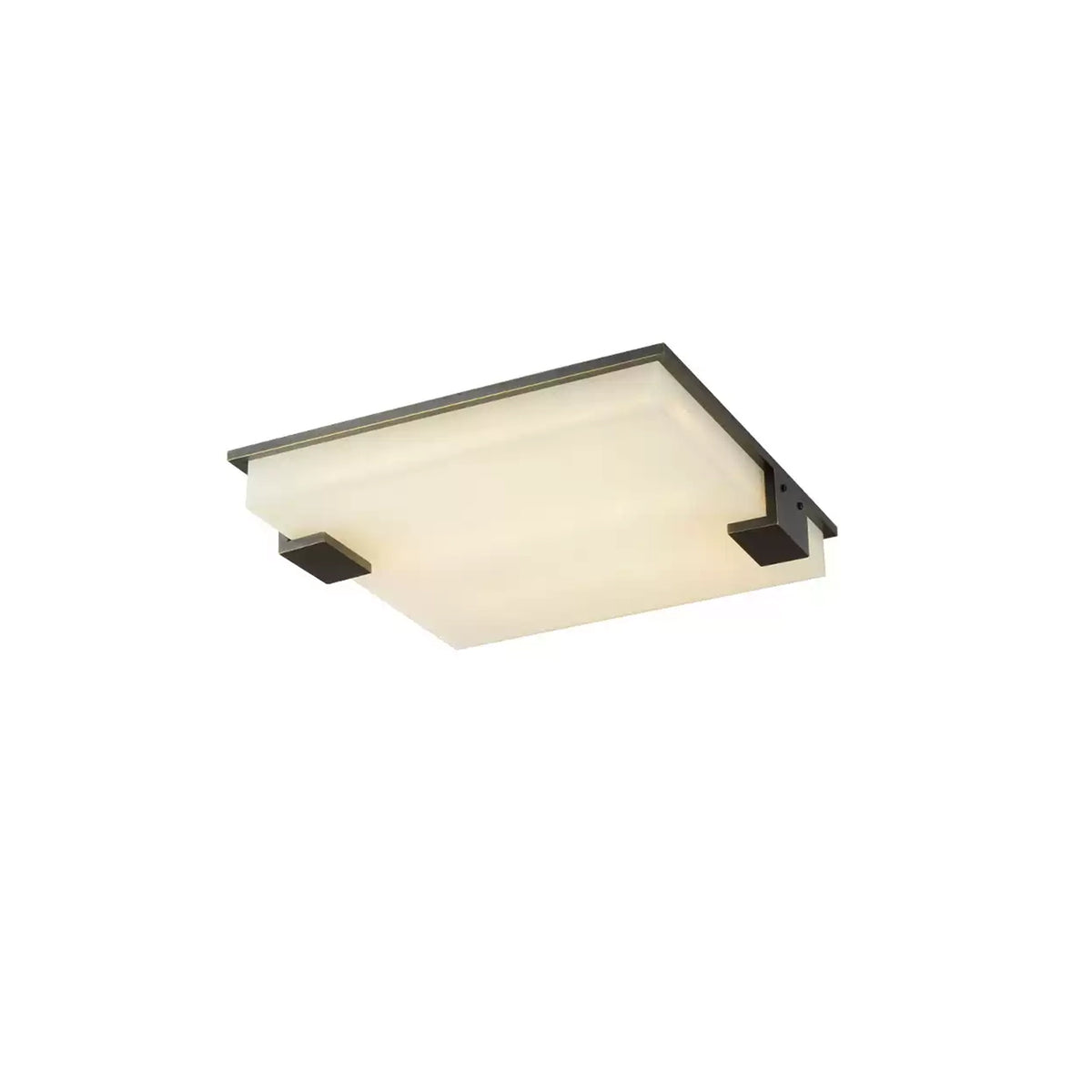 Modern Alabaster Square Ceiling Light