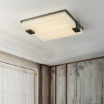 Modern Alabaster Square Ceiling Light