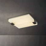 Modern Alabaster Square Ceiling Light