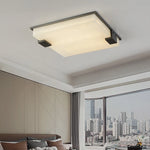 Modern Alabaster Square Ceiling Light