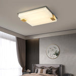 Modern Alabaster Square Ceiling Light