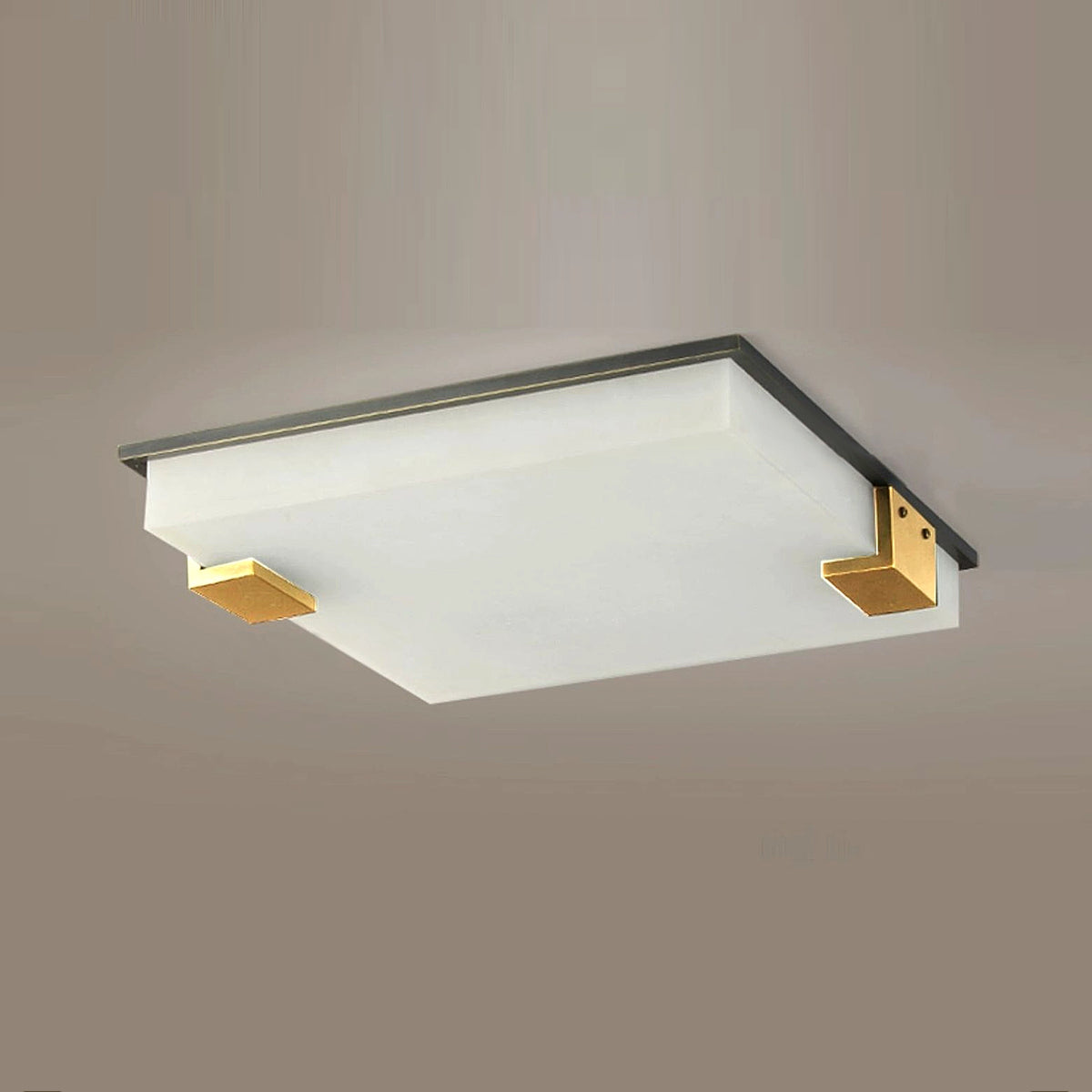 Modern Alabaster Square Ceiling Light