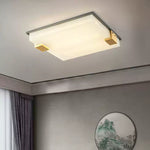 Modern Alabaster Square Ceiling Light