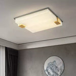 Modern Alabaster Square Ceiling Light