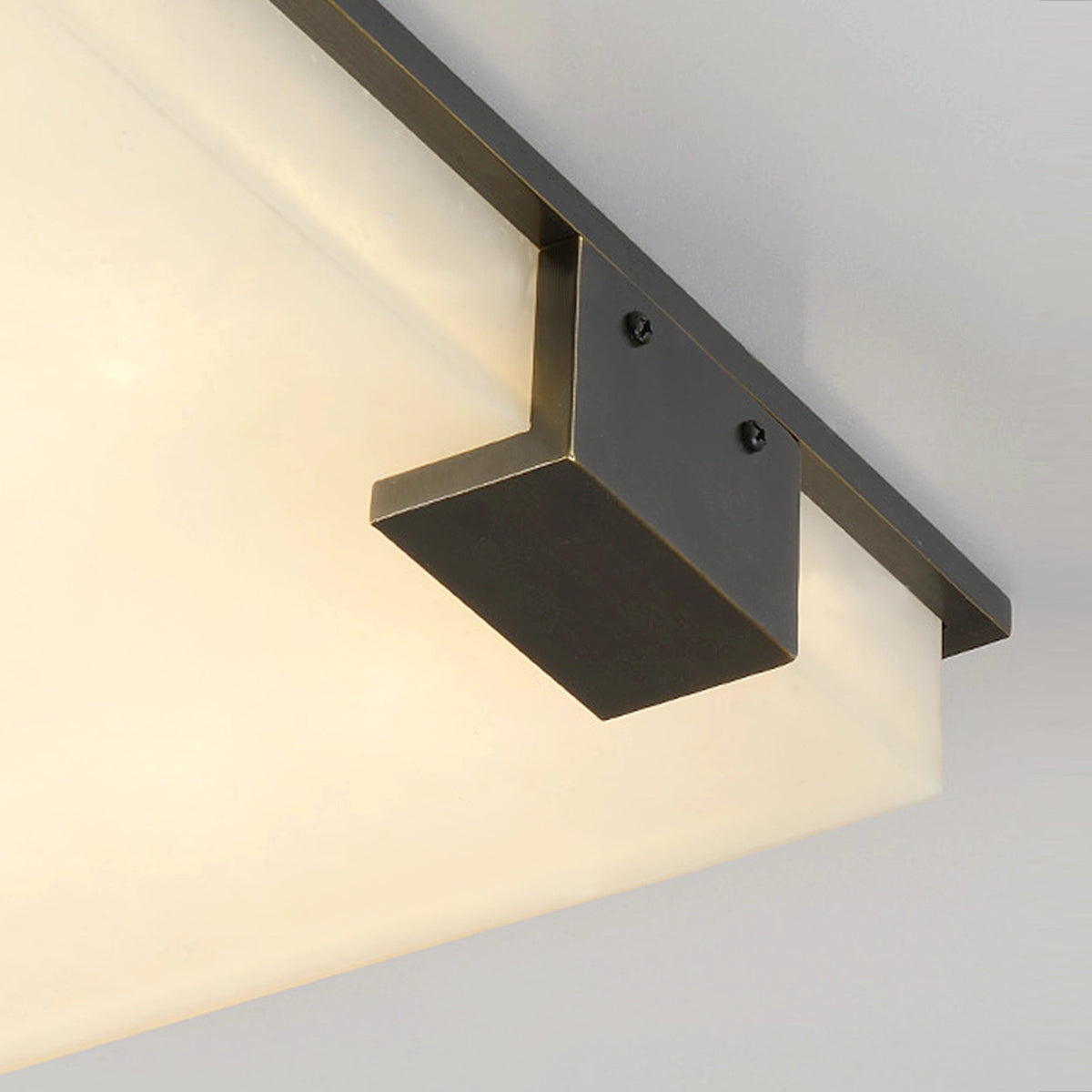 Modern Alabaster Square Ceiling Light