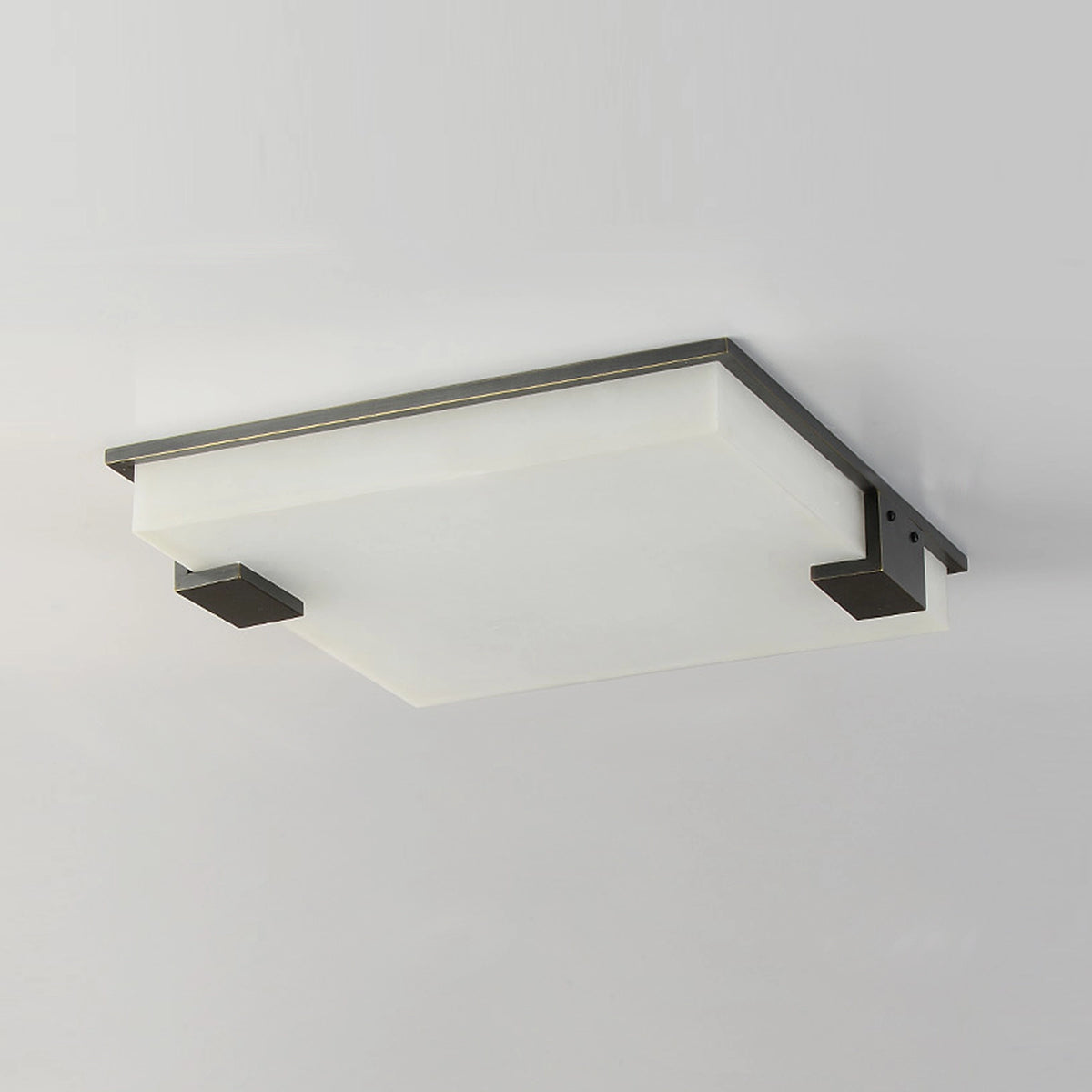 Modern Alabaster Square Ceiling Light