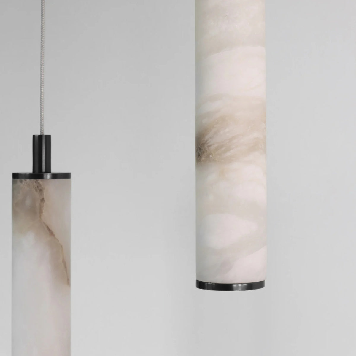 Modern Alabaster Tube Pendant Lamp