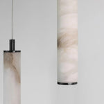Modern Alabaster Tube Pendant Lamp