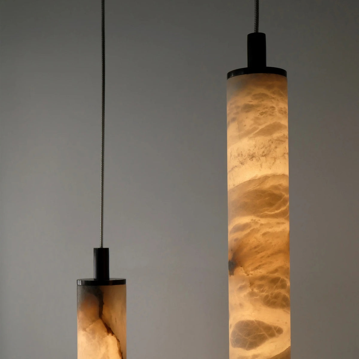 Modern Alabaster Tube Pendant Lamp