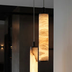 Modern Alabaster Tube Pendant Lamp