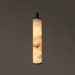 Modern Alabaster Tube Pendant Lamp