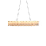 Modern Alabaster Two-Tier Chandelier