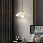 Modern Alabaster Umbrella Pendant Lamp