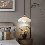 Modern Alabaster Umbrella Pendant Lamp