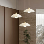 Modern Alabaster Umbrella Pendant Lamp