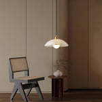 Modern Alabaster Umbrella Pendant Lamp