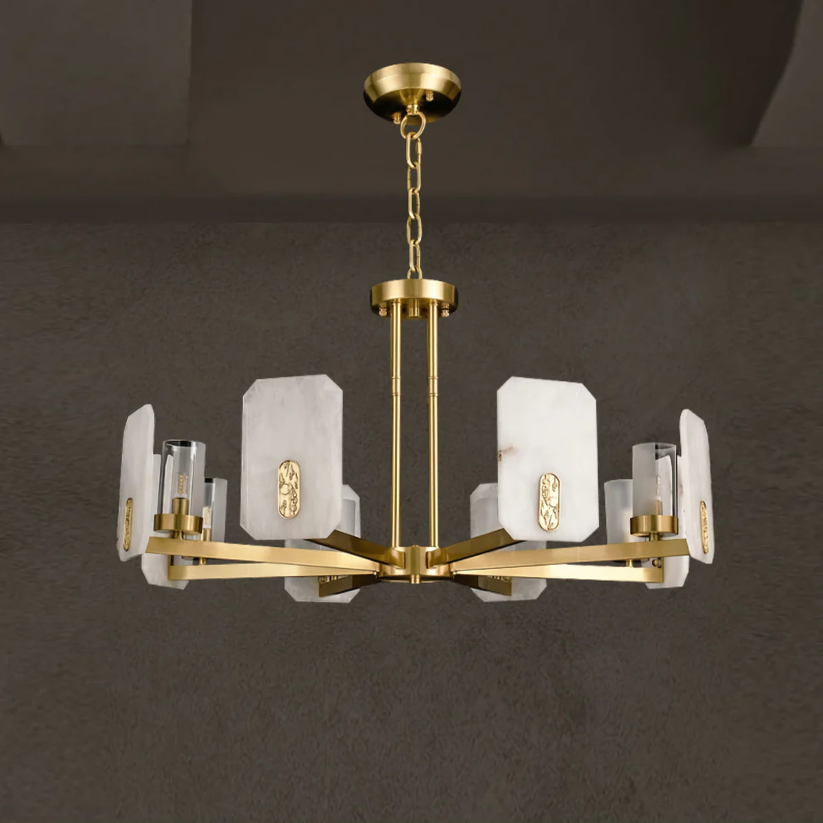 Modern Alabaster Upton Chandelier
