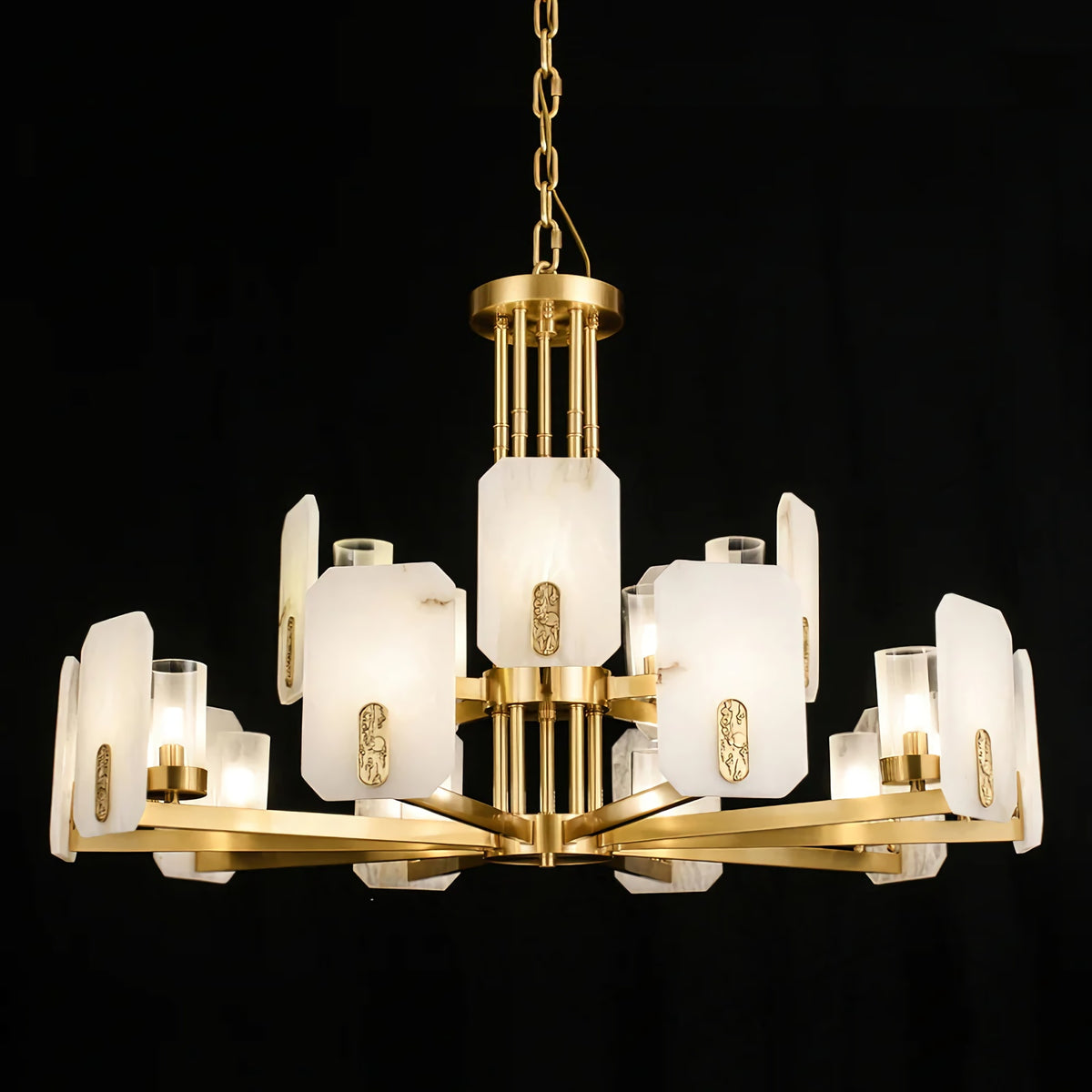 Modern Alabaster Upton Chandelier
