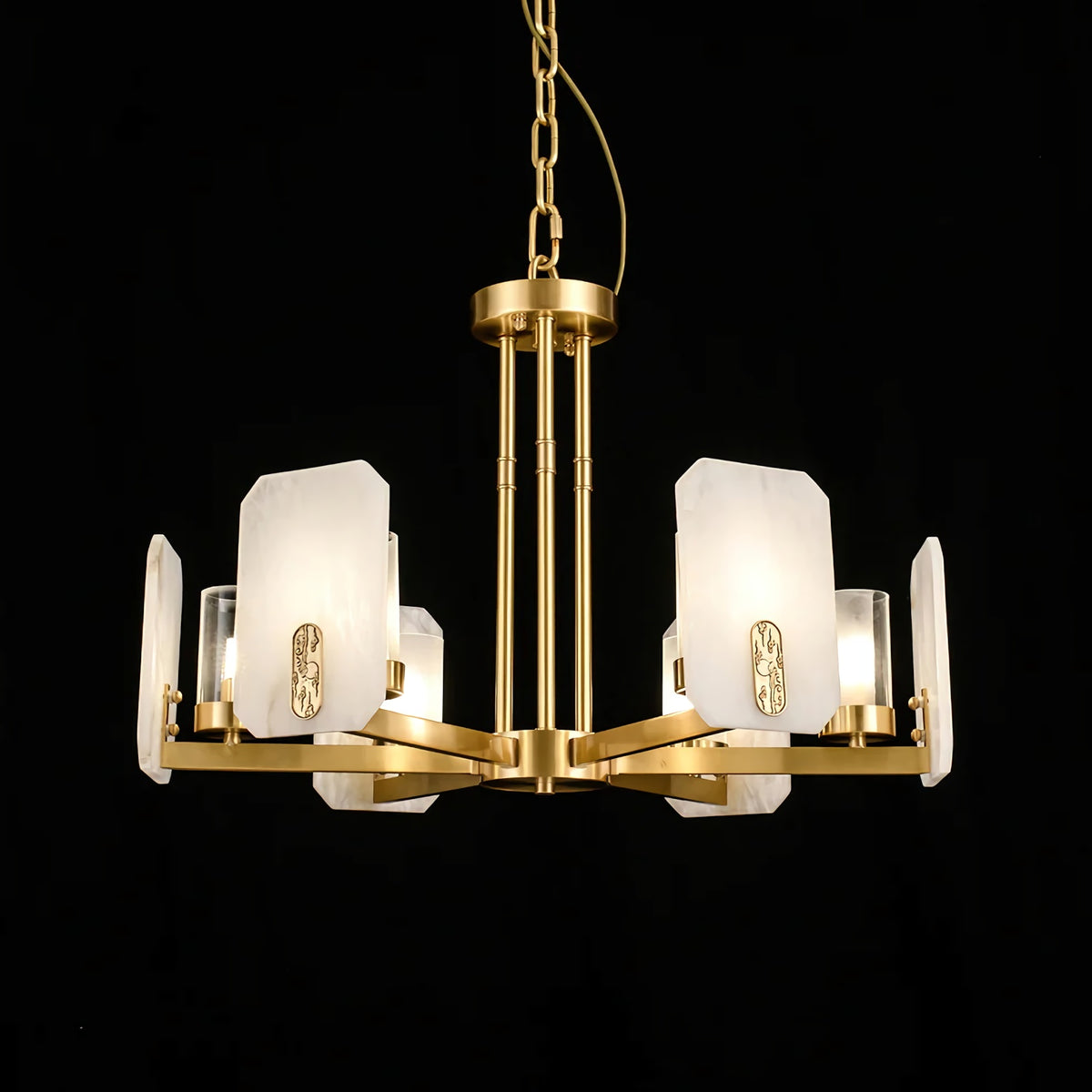 Modern Alabaster Upton Chandelier