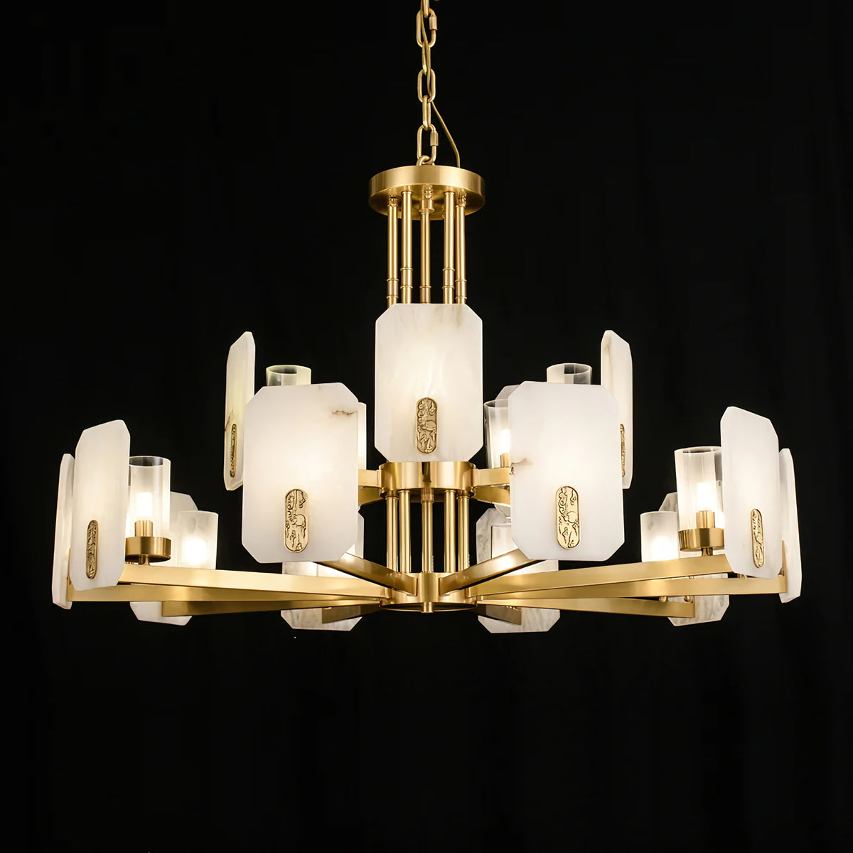 Modern Alabaster Upton Chandelier