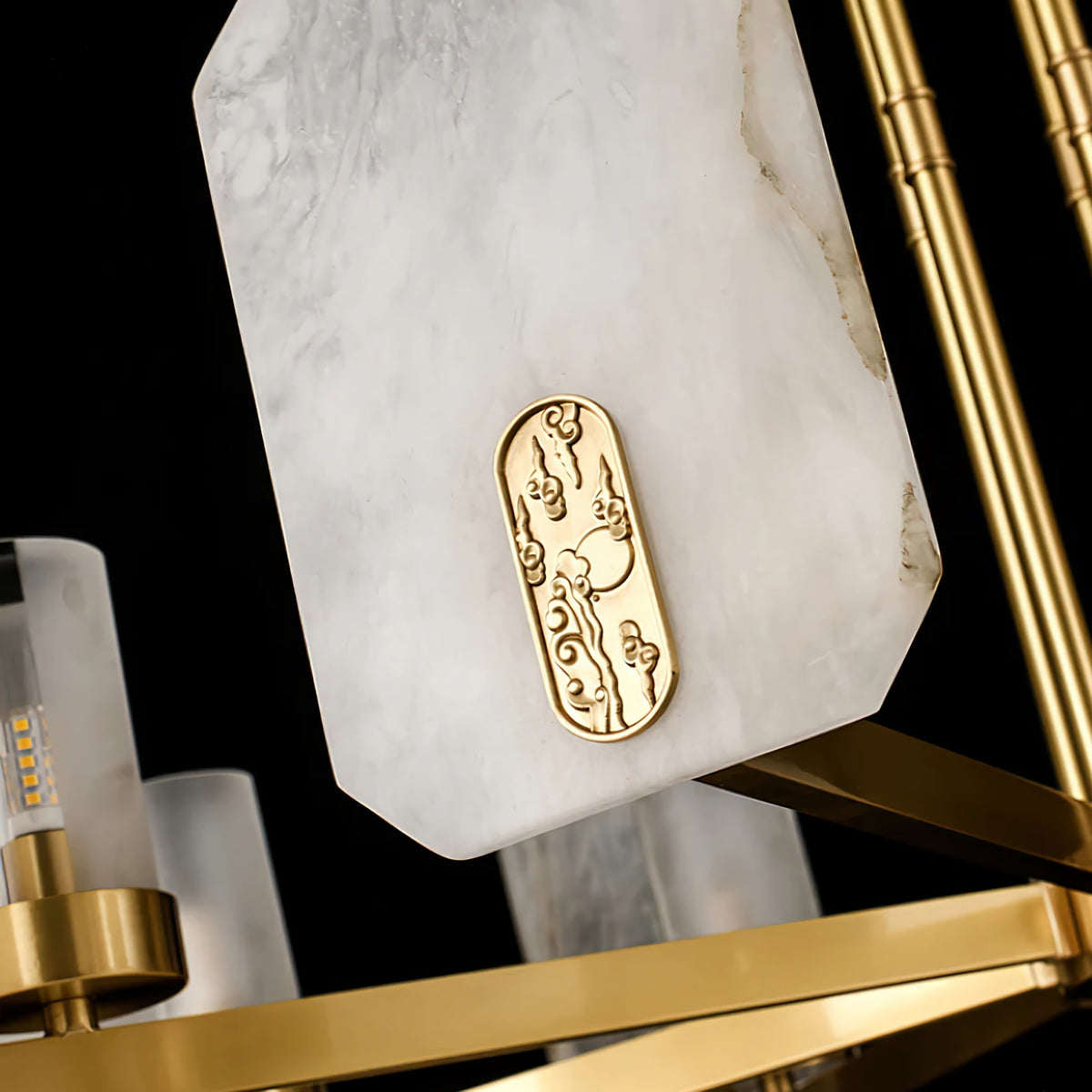 Modern Alabaster Upton Chandelier