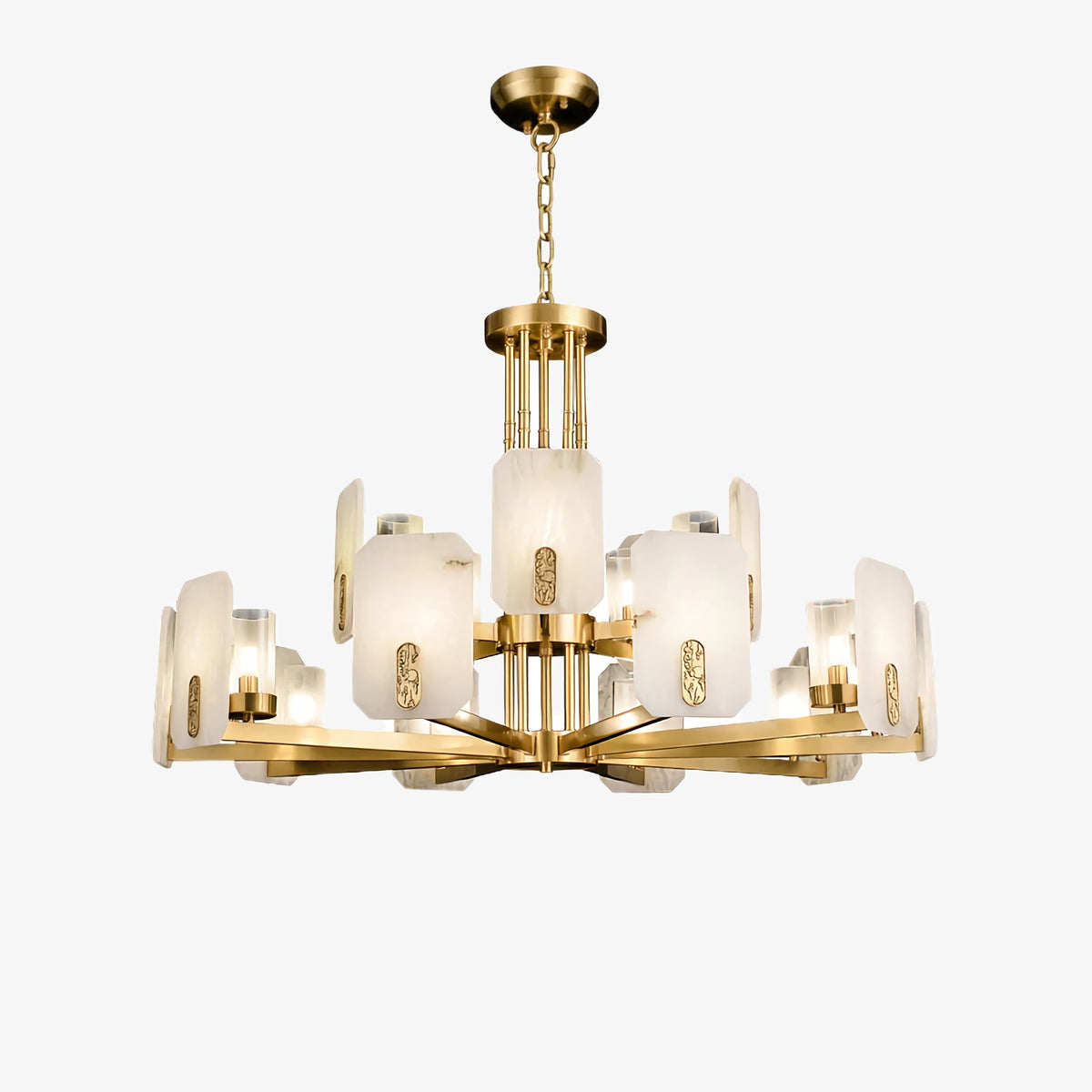 Modern Alabaster Upton Chandelier
