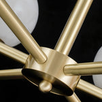 Modern Brass Alabaster Chandelier