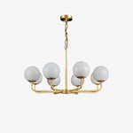 Modern Brass Alabaster Chandelier