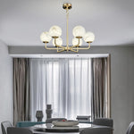 Modern Brass Alabaster Chandelier
