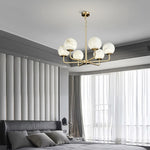 Modern Brass Alabaster Chandelier